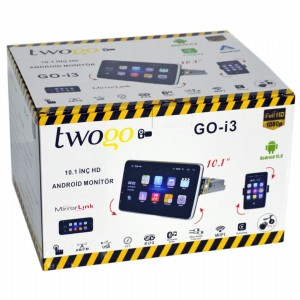 Twogo GO-i3 Android Monitör 10,1 inç HD Dokunmatik Ekran (Carplay, 2GB+32GB, 60Wx4, GPS, BT)